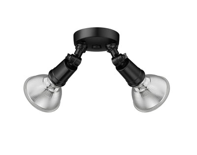 9.25''  Powder Coated Black 2 Light Flood Light