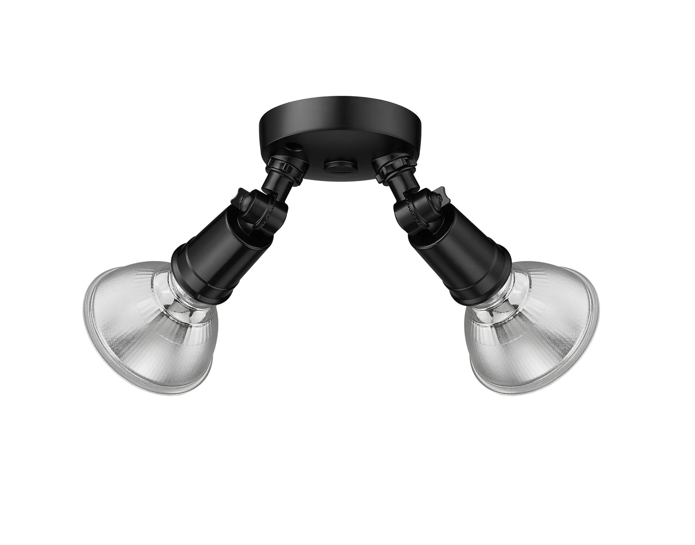 9.25''  Powder Coated Black 2 Light Flood Light