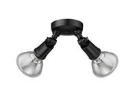9.25''  Powder Coated Black 2 Light Flood Light
