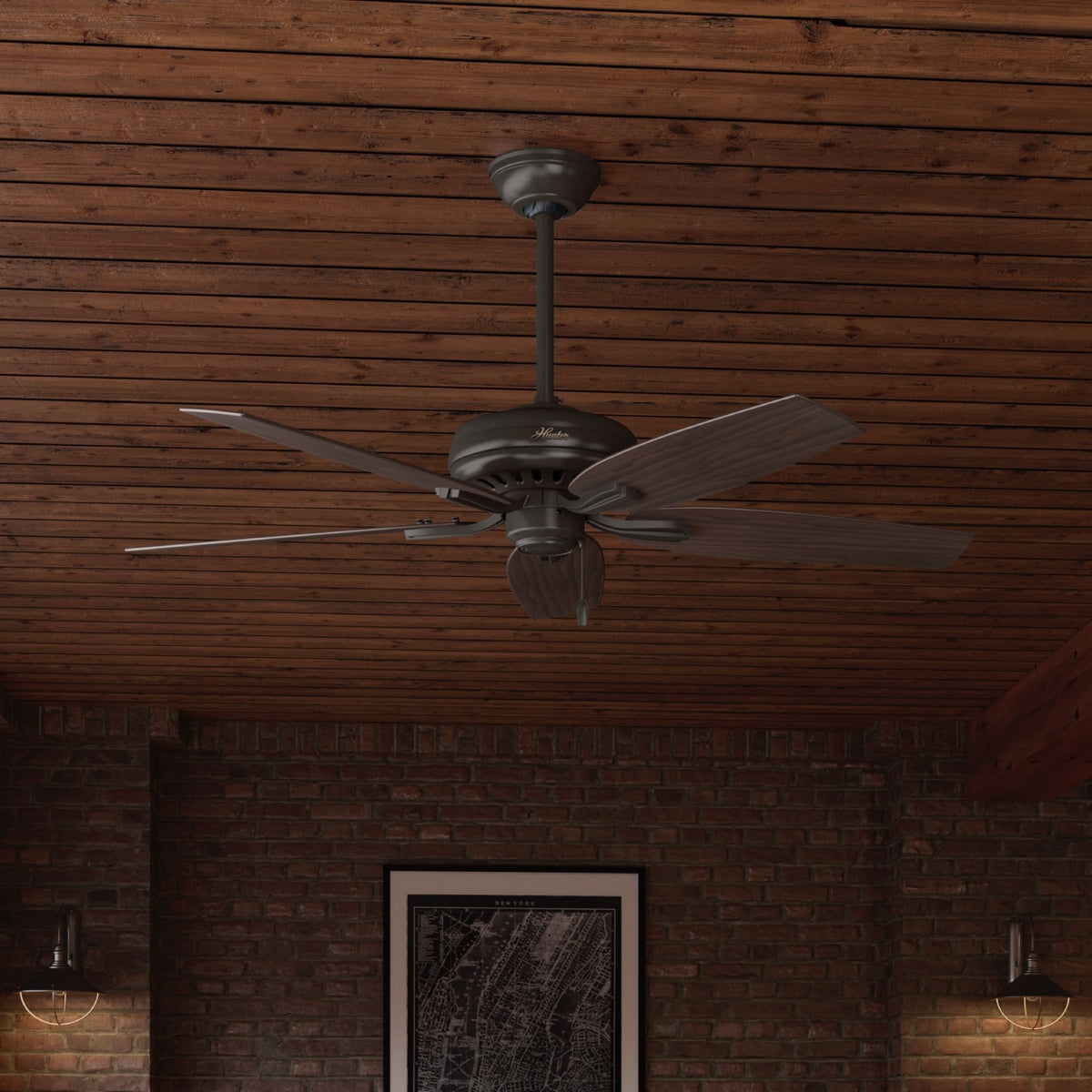 52 inch Newsome Premier Bronze Ceiling Fan and Pull Chain