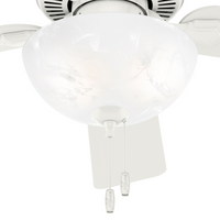 52 inch Swanson Fresh White Ceiling Fan with LED Light Kit and Pull Chain