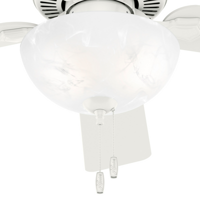 52 inch Swanson Fresh White Ceiling Fan with LED Light Kit and Pull Chain
