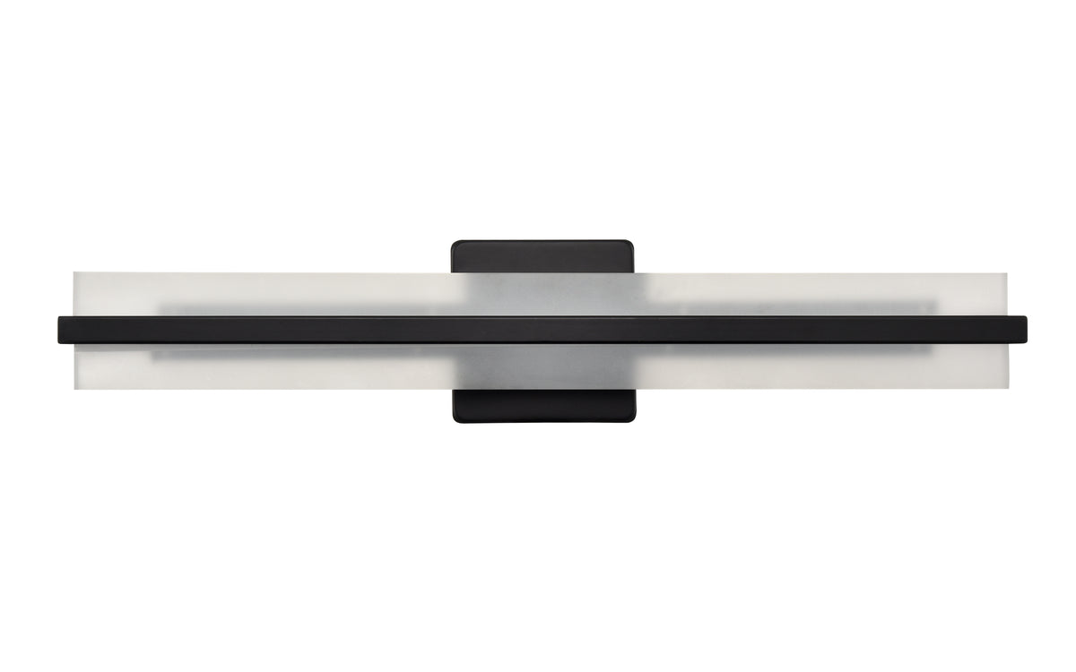 24'' Troy Matte Black  Vanity Light