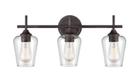 22'' Ashford Rubbed Bronze 3 Light Bath Vanity