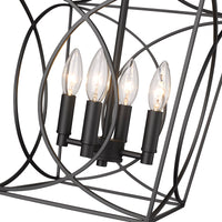 18.25'' Tracy Matte Black 4 Light Pendant