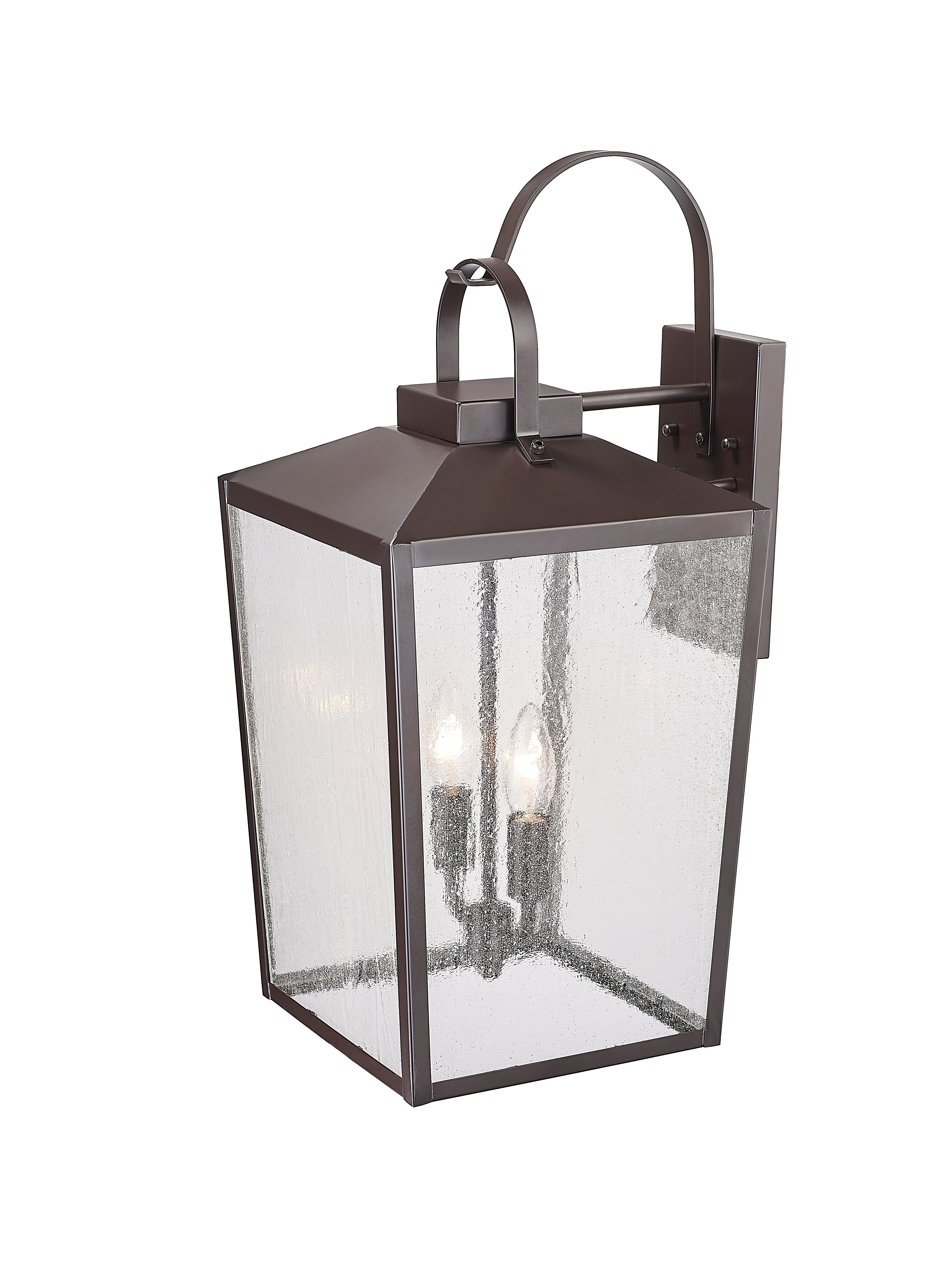 21.75-inch Devens Powder Coated Bronze 2-Light Outdoor Wall Sconce