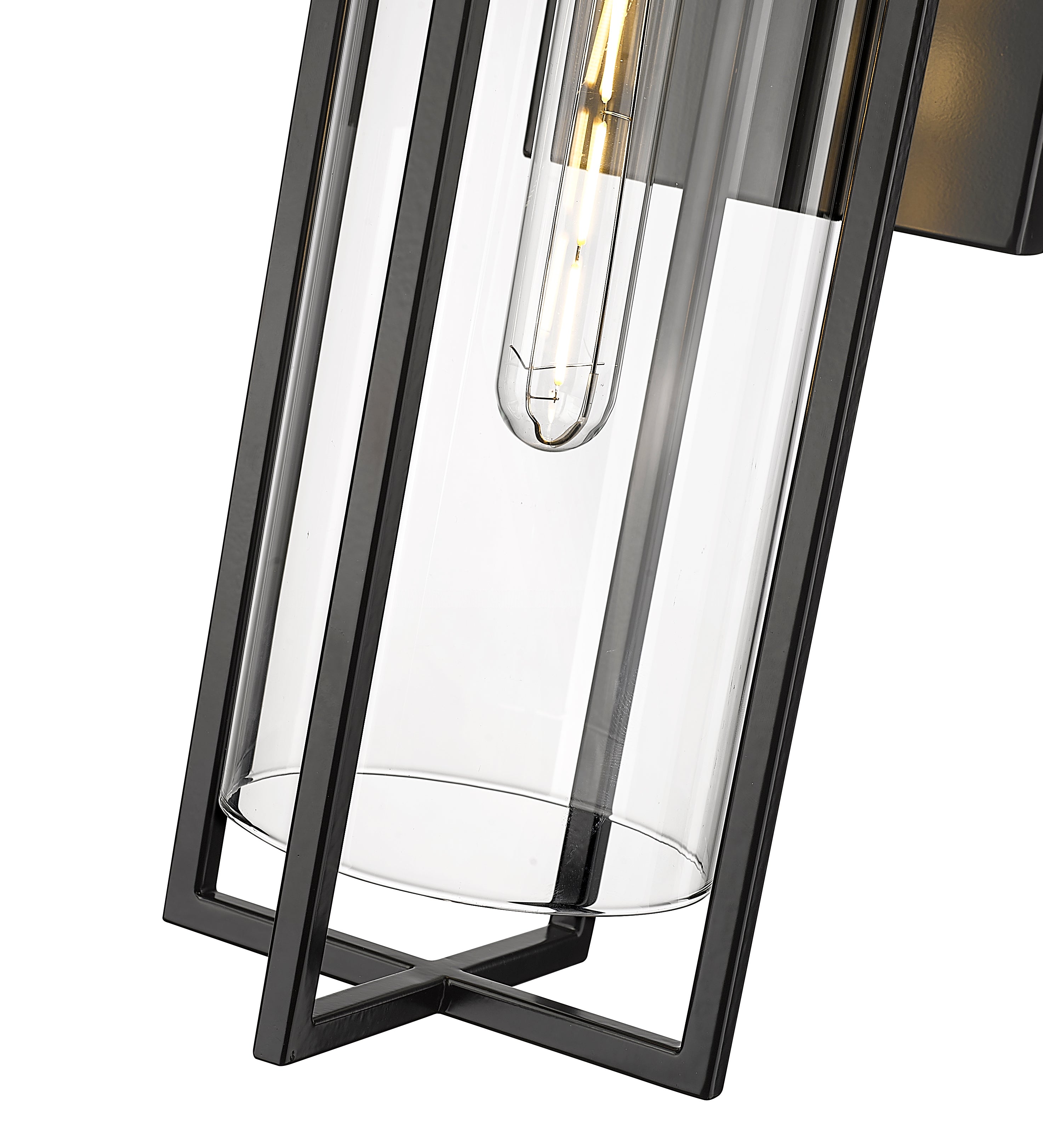 8'' Russell Powder Coated Black 1 Light Wall Sconce