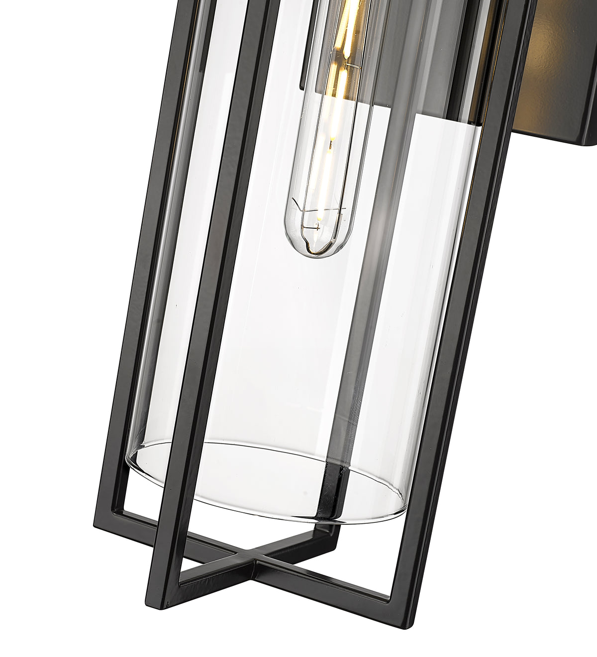 8'' Russell Powder Coated Black 1 Light Wall Sconce