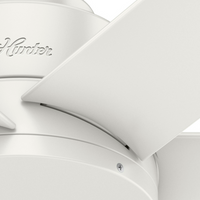 44 inch Kennicott Fresh White Damp Rated Ceiling Fan and Wall Control