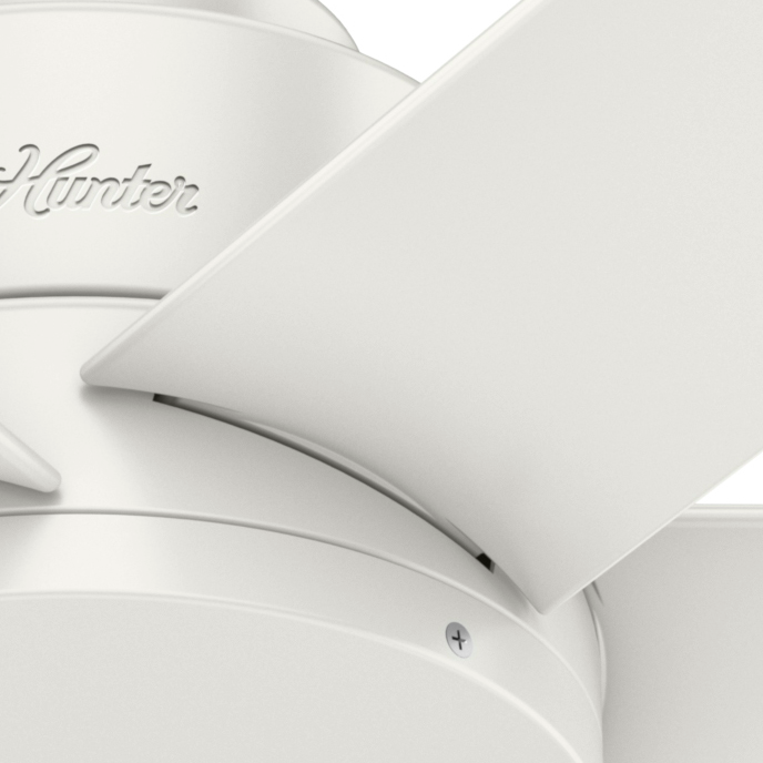 44 inch Kennicott Fresh White Damp Rated Ceiling Fan and Wall Control