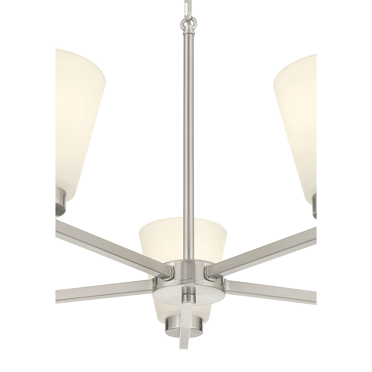 14.75'' Strayhan Brushed Nickel 5 Light Chandelier