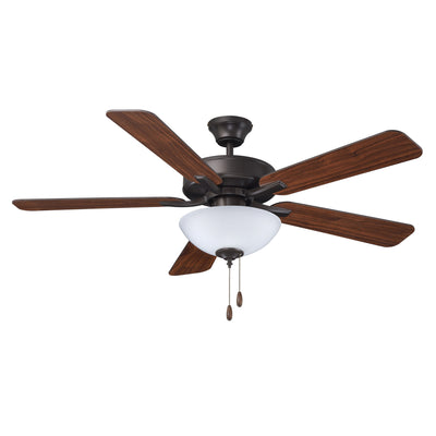 52 Inch Star Light AC Oil Rubbed Bronze Indoor Ceiling Fan 5-Blade 3 Lights Reversible