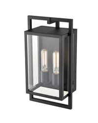 8.3'' Agatha Textured Black 2 Light Wall Sconce