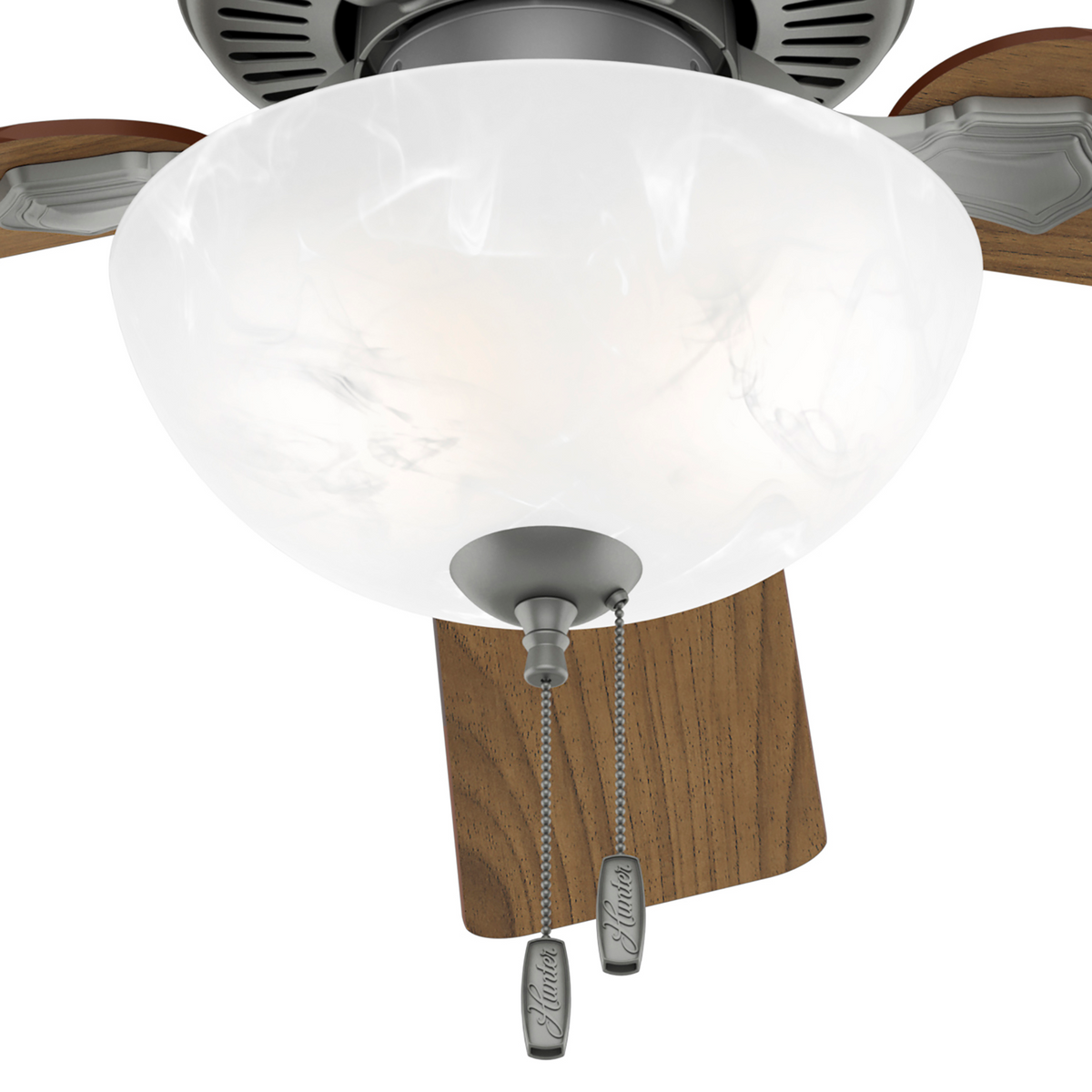 52 inch Swanson Matte Silver Ceiling Fan with LED Light Kit and Pull Chain