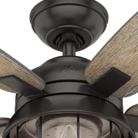 52 inch Coral Bay Noble Bronze Damp Rated Ceiling Fan with LED Light Kit and Handheld Remote