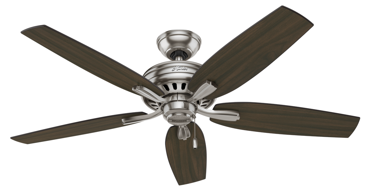 52 inch Newsome Brushed Nickel Ceiling Fan and Pull Chain