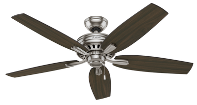 52 inch Newsome Brushed Nickel Ceiling Fan and Pull Chain