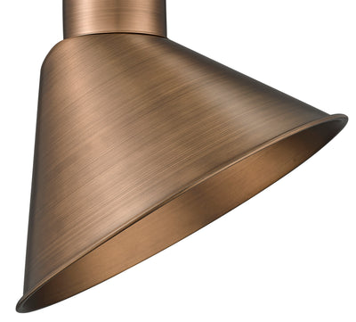 12'' Natural Copper Metal R Series Angle Shade