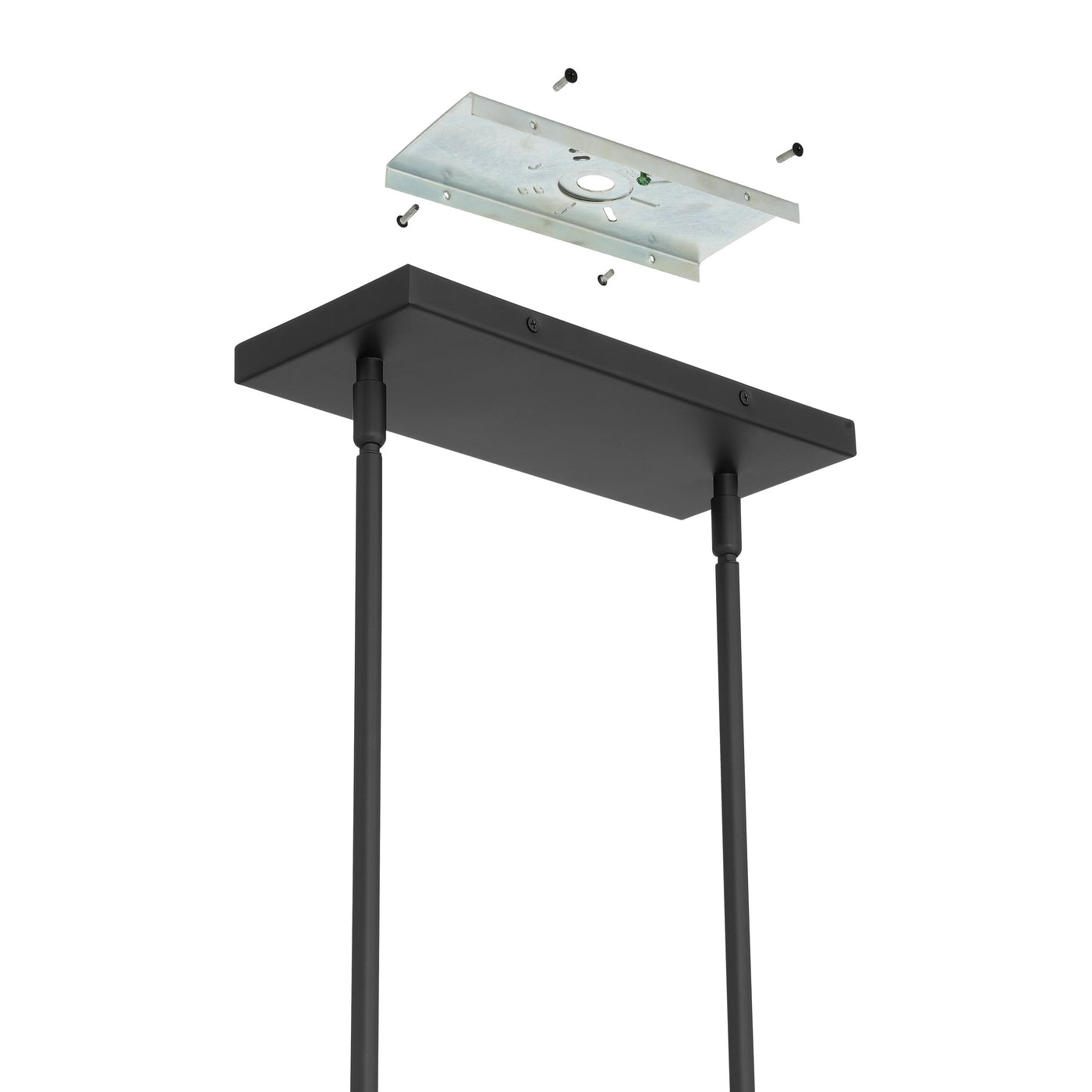 Julep 64-inch 8-light Matte Black Linear Chandelier with Opal Glass Shades