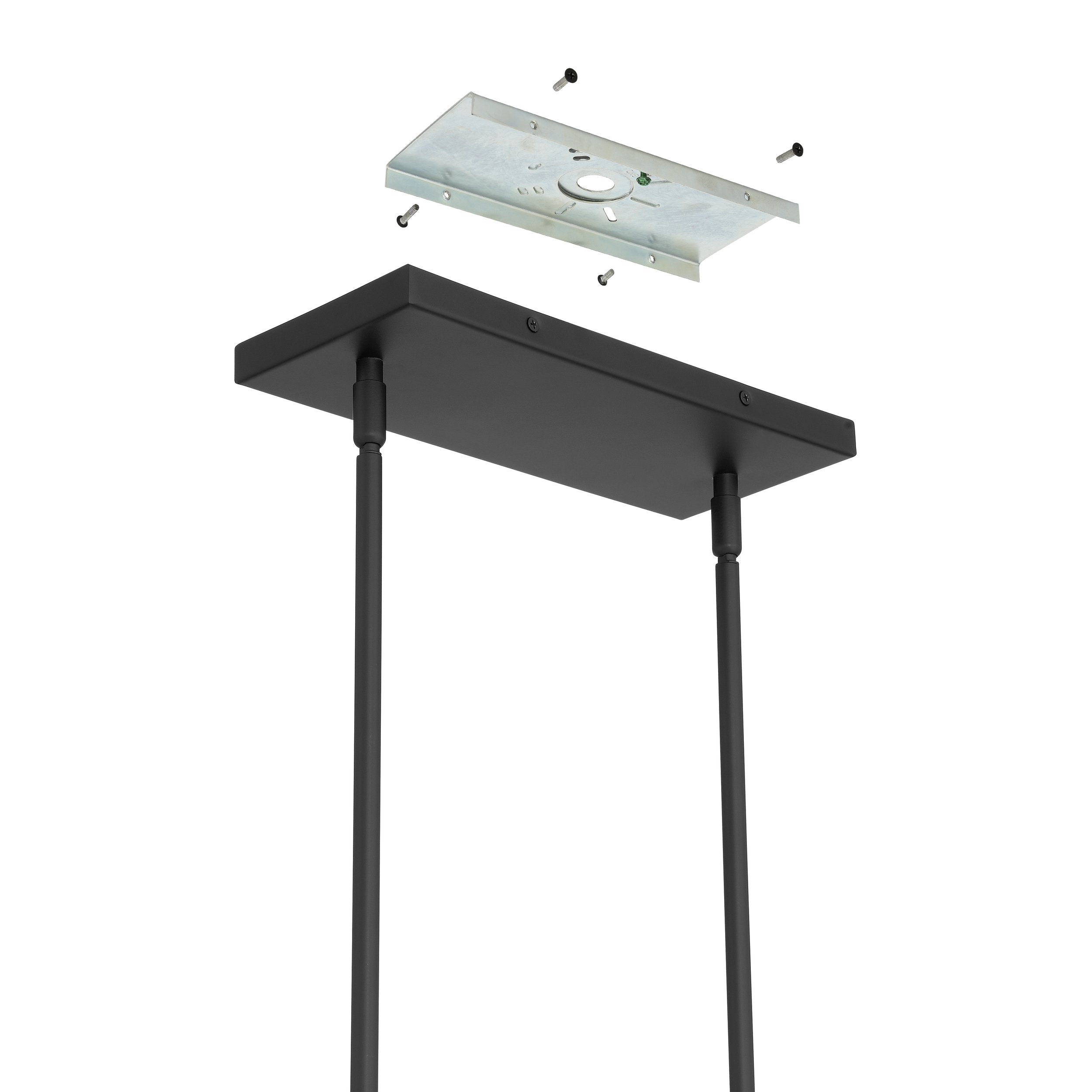 Julep 64-inch 8-light Matte Black Linear Chandelier with Opal Glass Shades