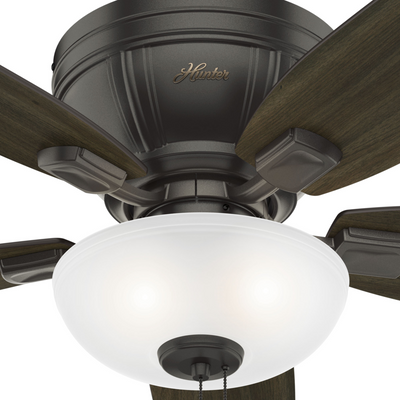 52 inch Kenbridge Noble Bronze Low Profile Ceiling Fan with LED Light Kit and Pull Chain