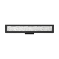 Courtney 24-inch Textured Black 5CCT LED Vanity Light with Clear Water Glass