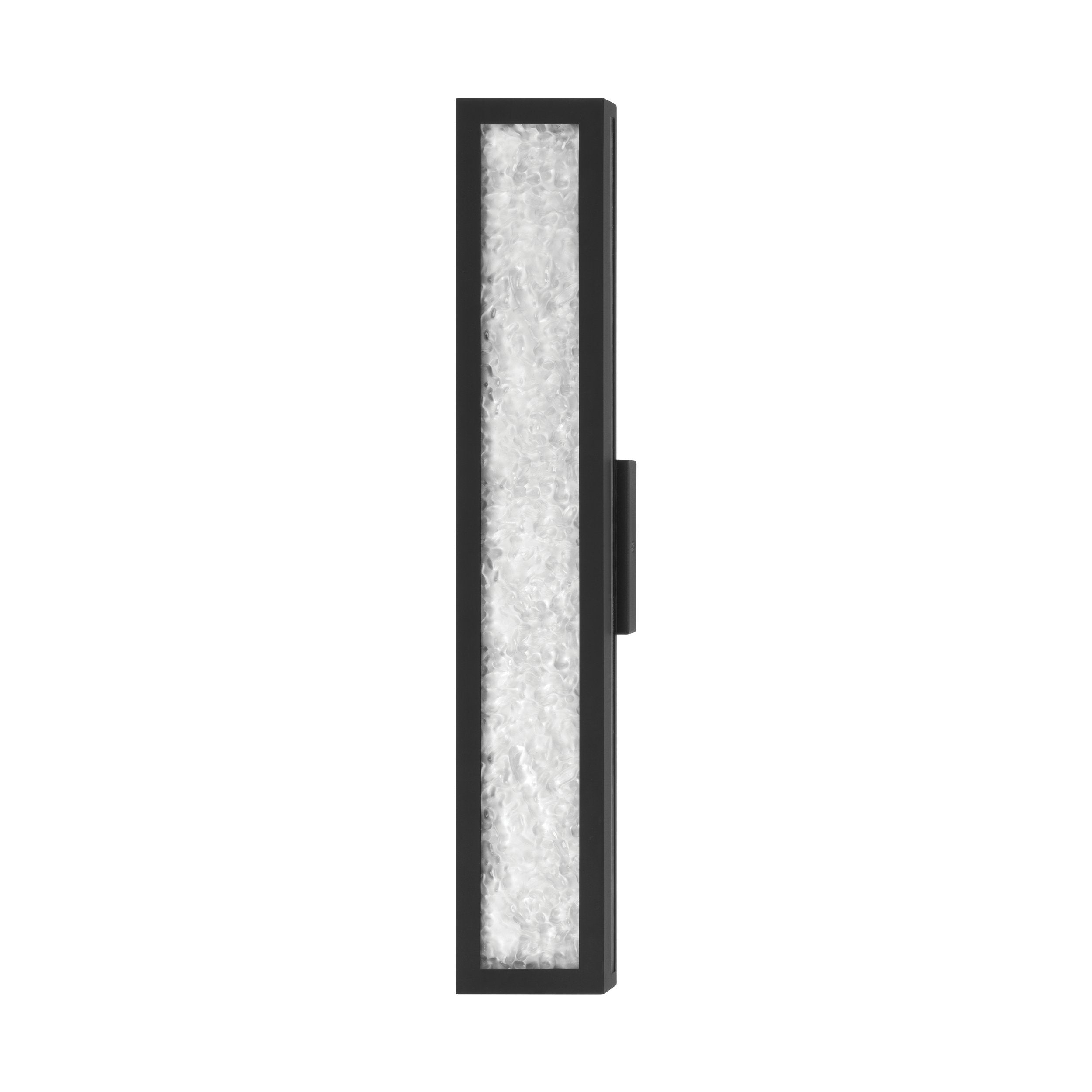 Courtney 24-inch Textured Black 5CCT LED Vanity Light with Clear Water Glass