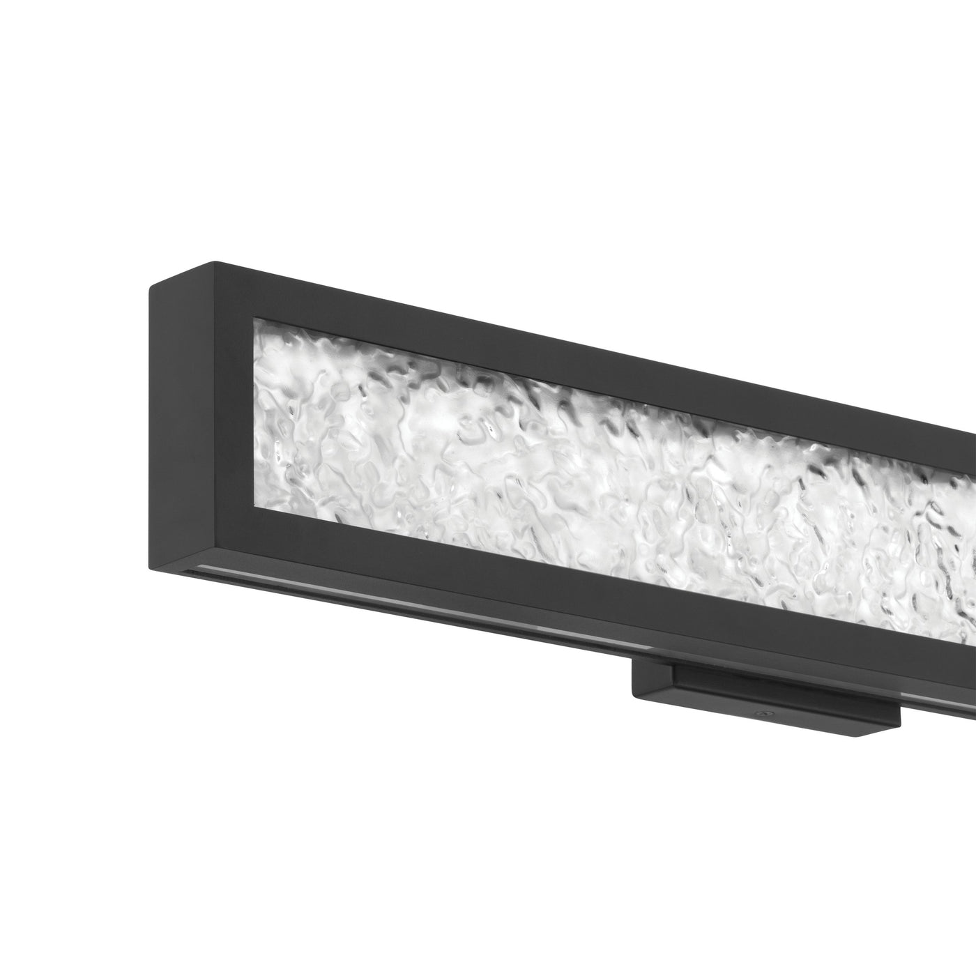 Courtney 24-inch Textured Black 5CCT LED Vanity Light with Clear Water Glass