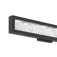 Courtney 24-inch Textured Black 5CCT LED Vanity Light with Clear Water Glass