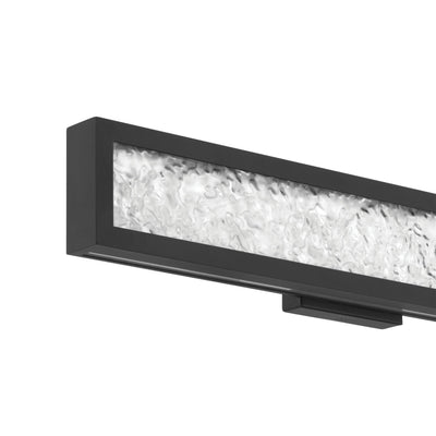 Courtney 24-inch Textured Black 5CCT LED Vanity Light with Clear Water Glass