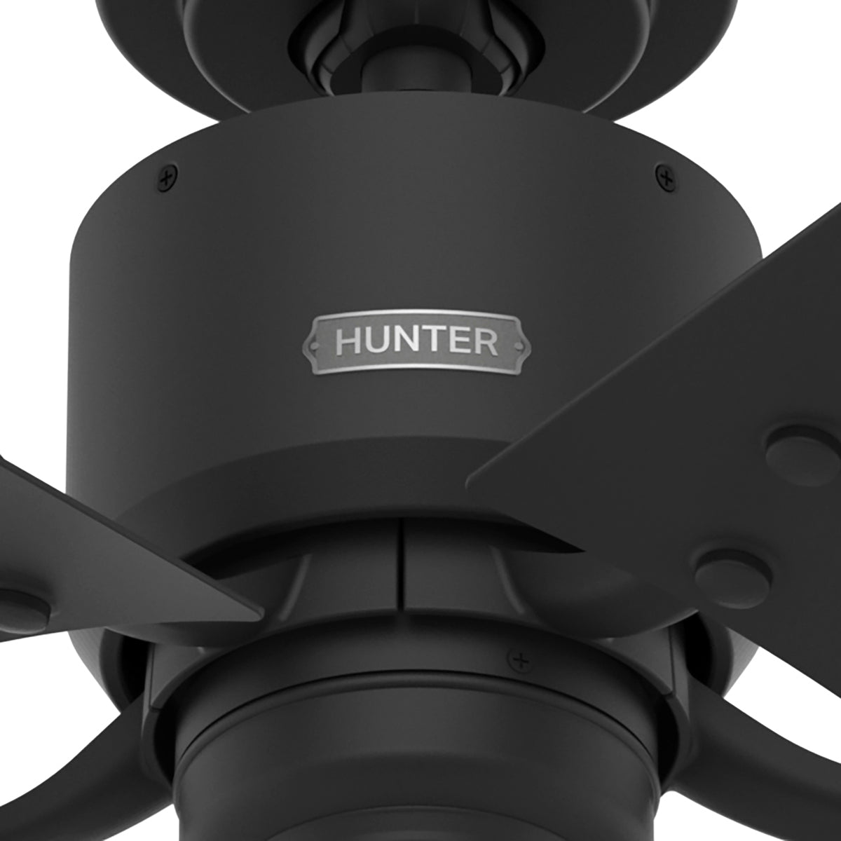 52 inch Windbound Matte Black Damp Rated Ceiling Fan and Pull Chain