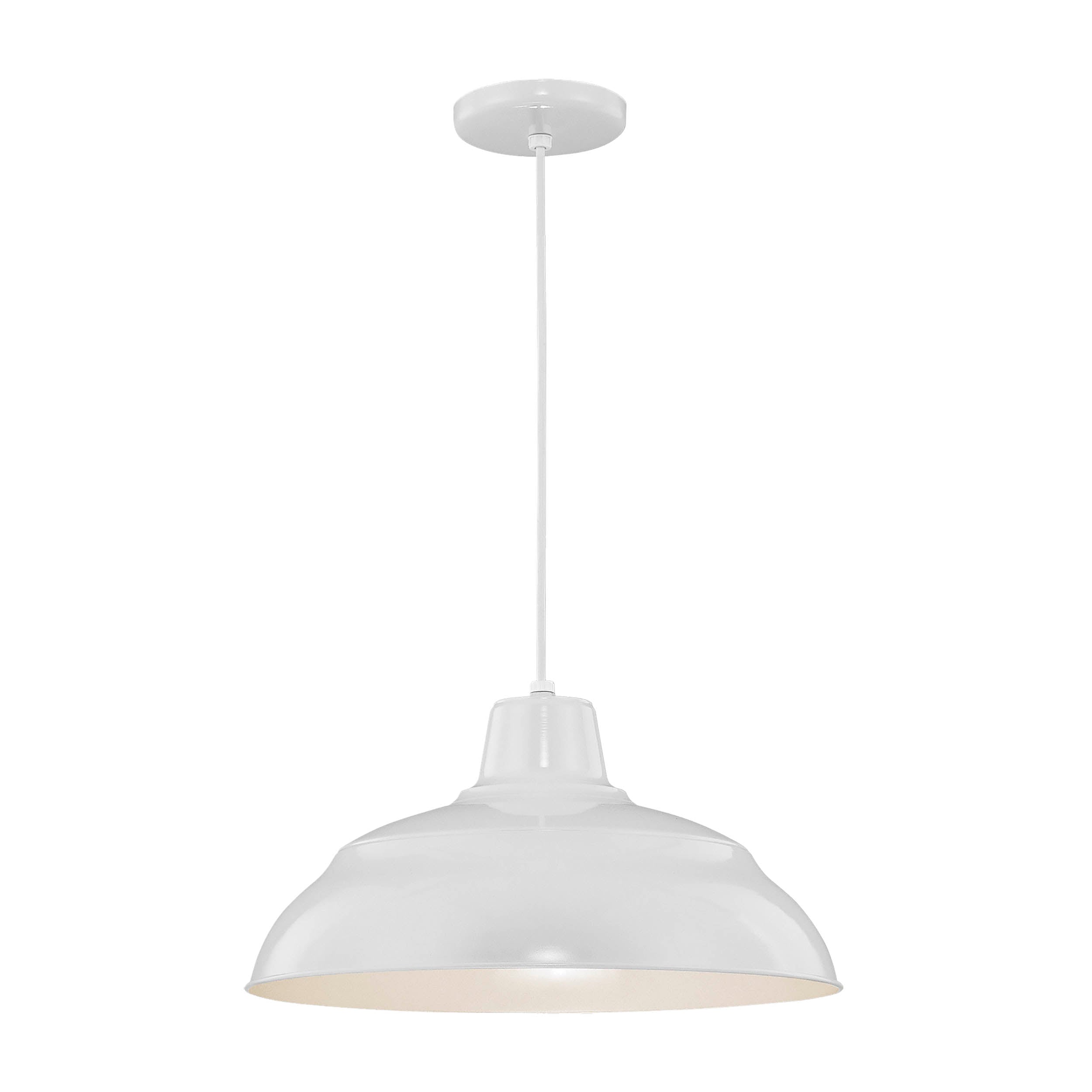 9'' R Series White 1 Light Pendant