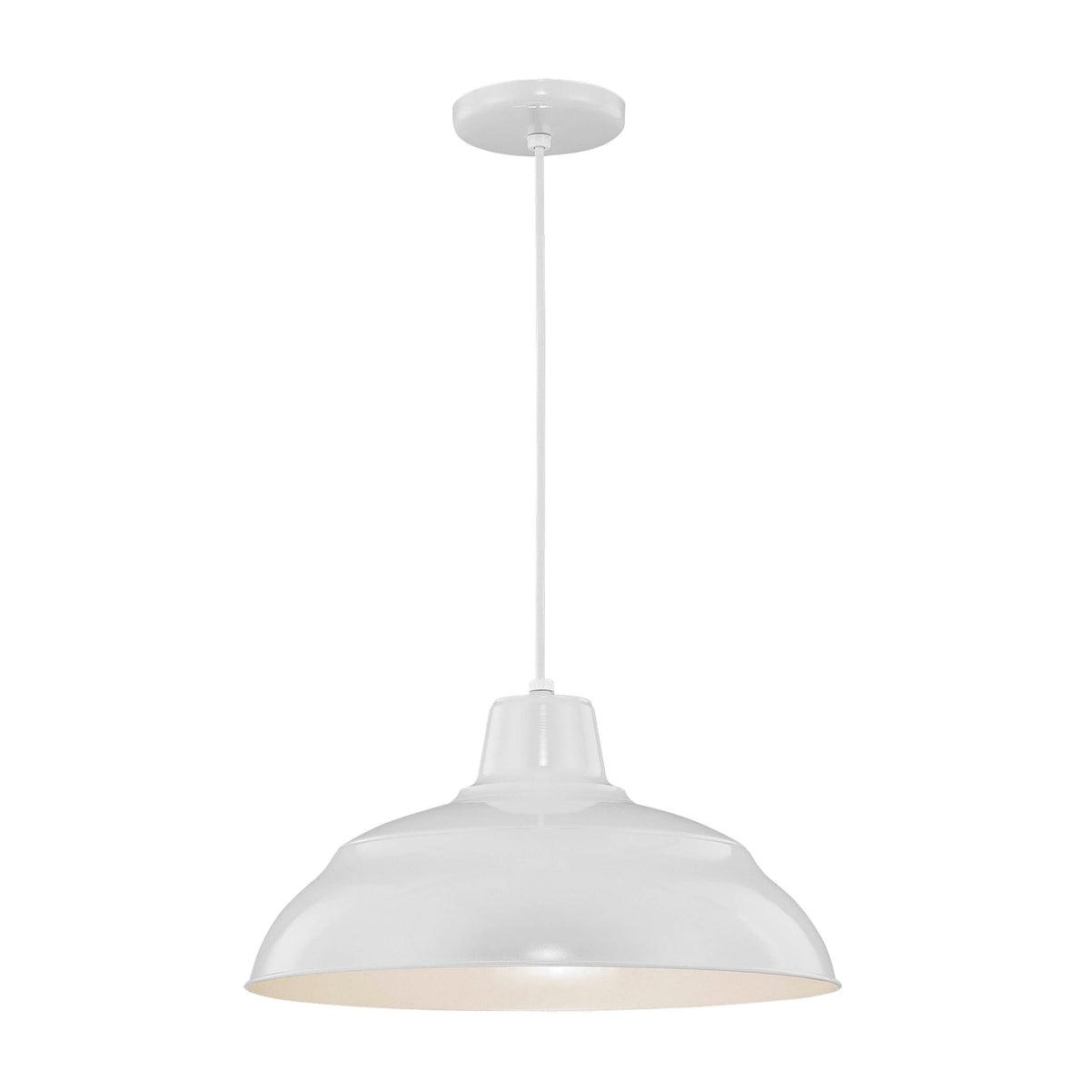9'' R Series White 1 Light Pendant