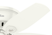 42 inch Builder Snow White Low Profile Ceiling Fan with LED Light Kit and Pull Chain