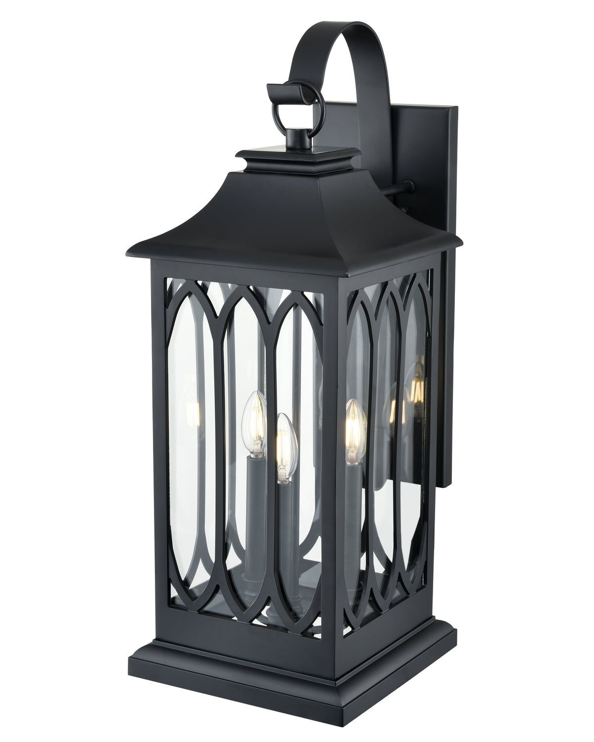 10.5'' Mallorey Powder Coated Black 3 Light Wall Sconce