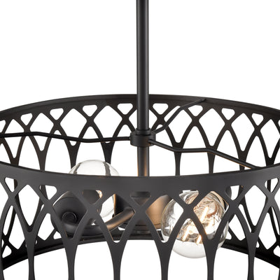 6.5'' Arelyn Matte Black 2 Light Pendant