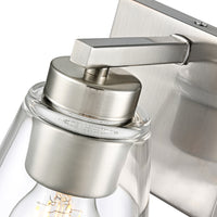 6.75-inch Strayhan Brushed Nickel 1-Light Clear Glass Wall Sconce