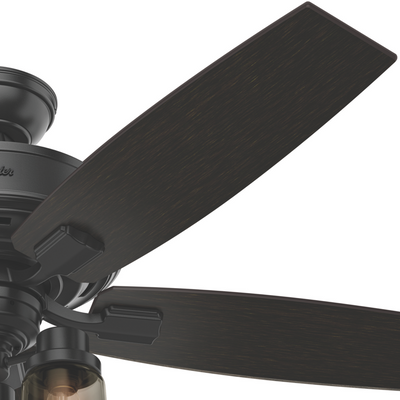 52 inch Bennett Matte Black Ceiling Fan with LED Light Kit and Handheld