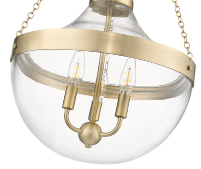 29.4'' Clarra Modern Gold 3 Light Pendant