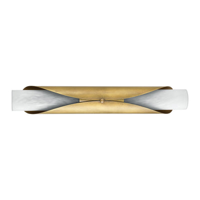 Crescendo 24-inch 2-light Natural Brass Wall Sconce with Alabaster Glass