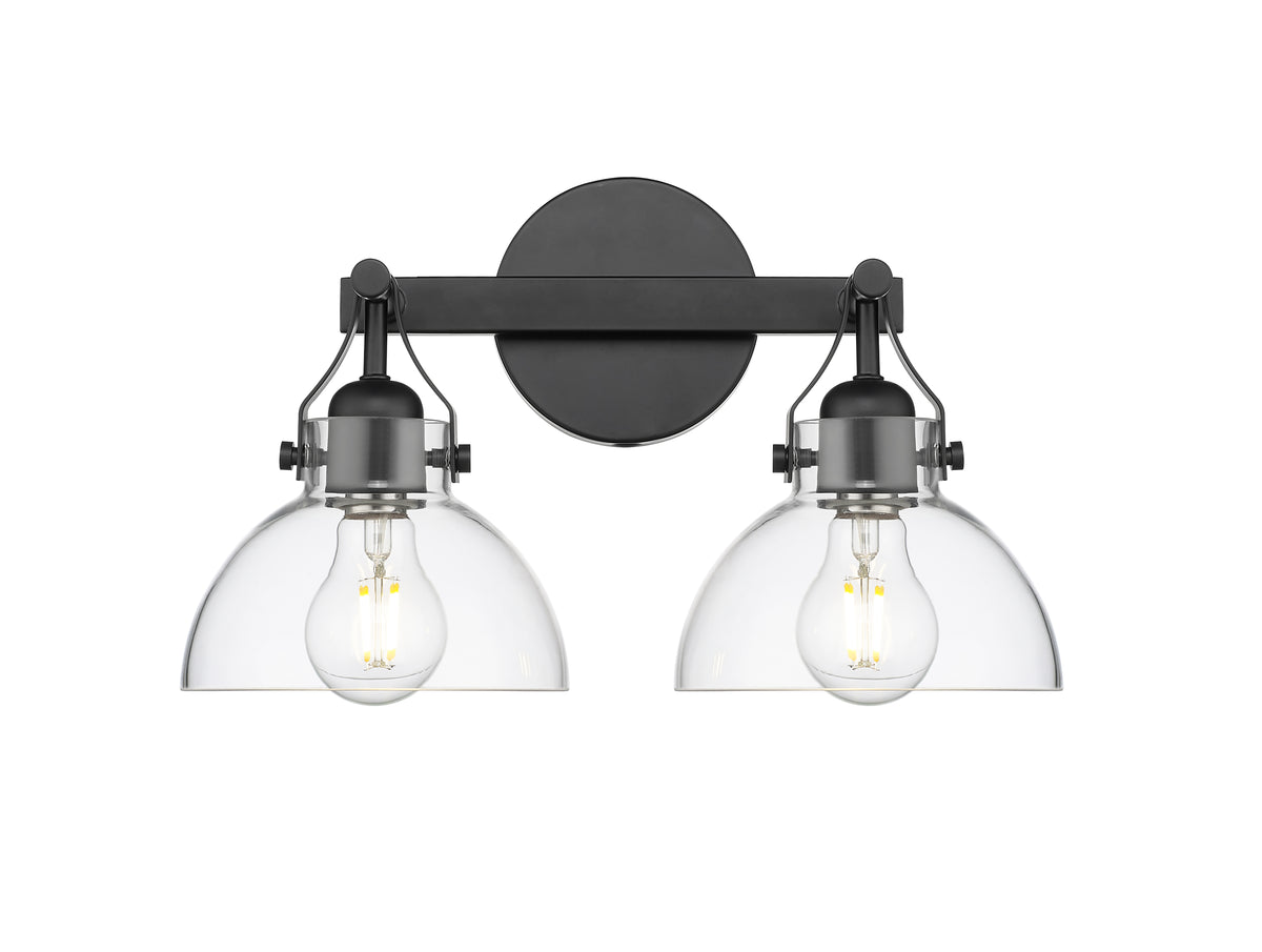 14.5''  Matte Black 2 Light Bath Vanity