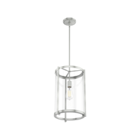 Astwood 11.5-inch 1-light Brushed Nickel Pendant with Clear Glass