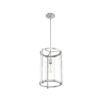 Astwood 11.5-inch 1-light Brushed Nickel Pendant with Clear Glass