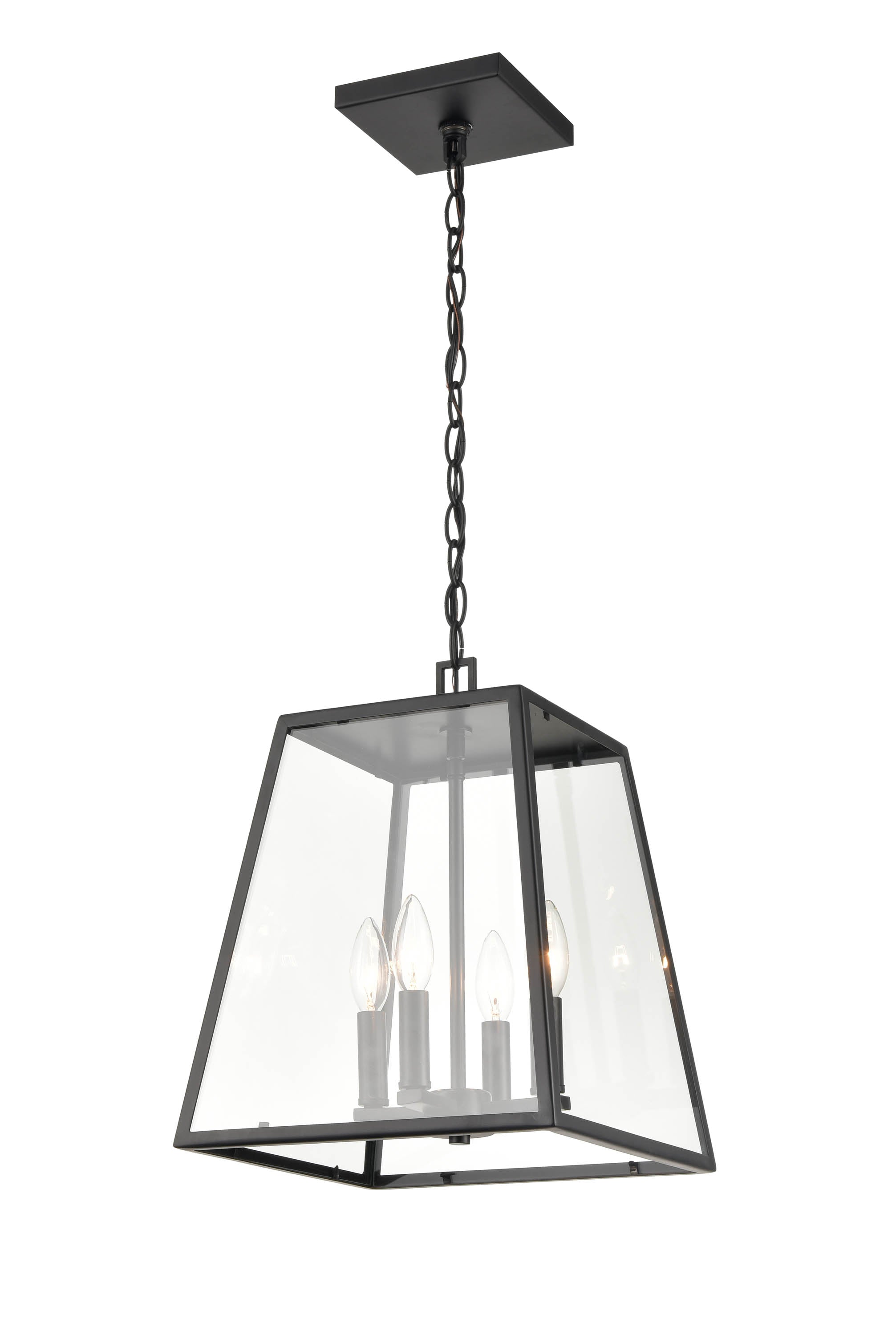 15.25'' Grant Powder Coated Black 4 Light Hanging Lantern