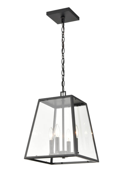 15.25'' Grant Powder Coated Black 4 Light Hanging Lantern