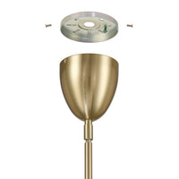 Fiorello 21-inch 4-light Brushed Gold Convertible Pendant with Smoked Amber Glass Shades