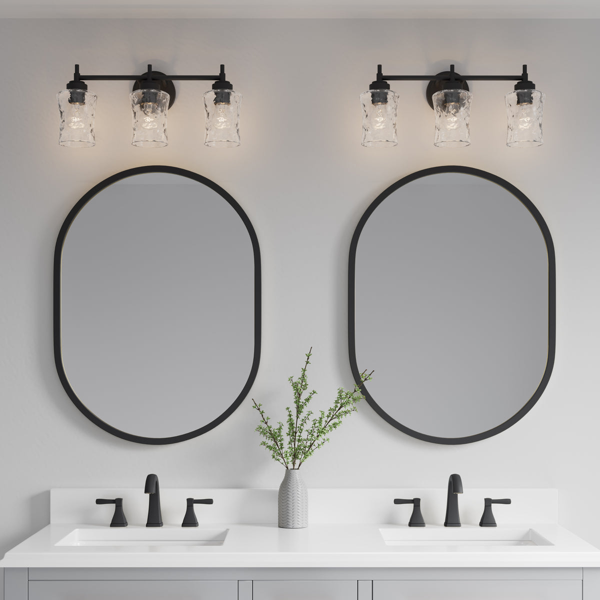 21'' Clarvyn Matte Black 3 Light Bath Vanity