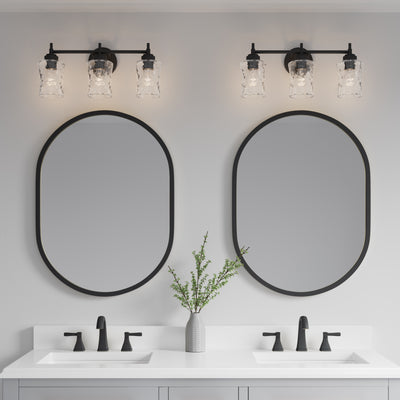 21'' Clarvyn Matte Black 3 Light Bath Vanity