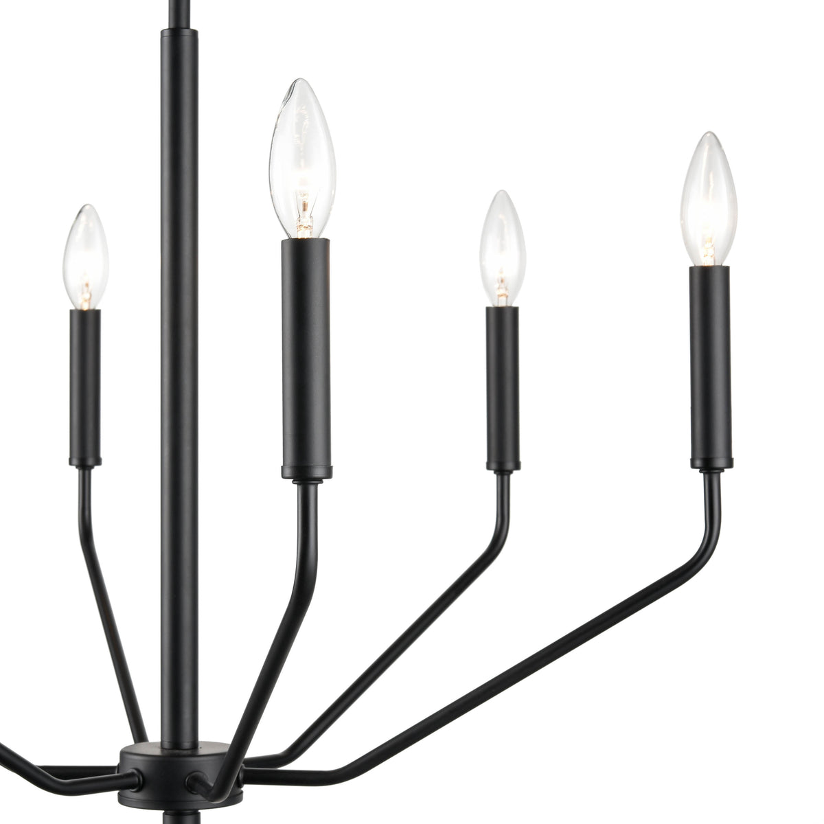 18.75'' Laurell Matte Black 6 Light Chandelier