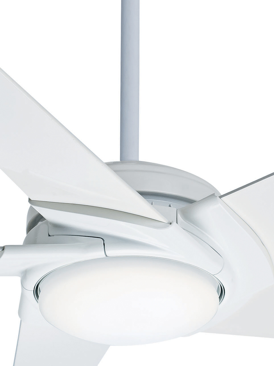 Casablanca 54 inch Stealth Snow White Ceiling Fan with LED Light Kit and Handheld Remote